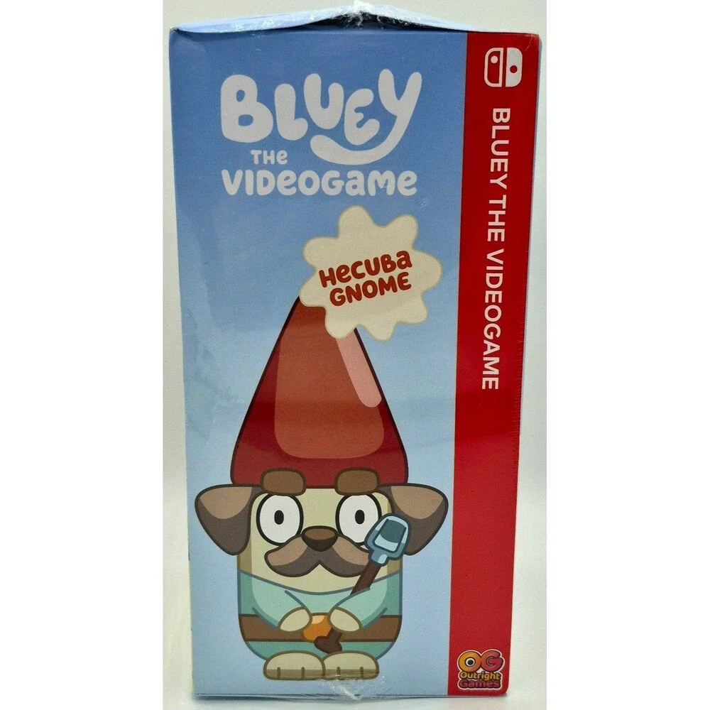 Bluey The Videogame Nintendo Switch Gnome Plush Bundle New Sealed Box Damage